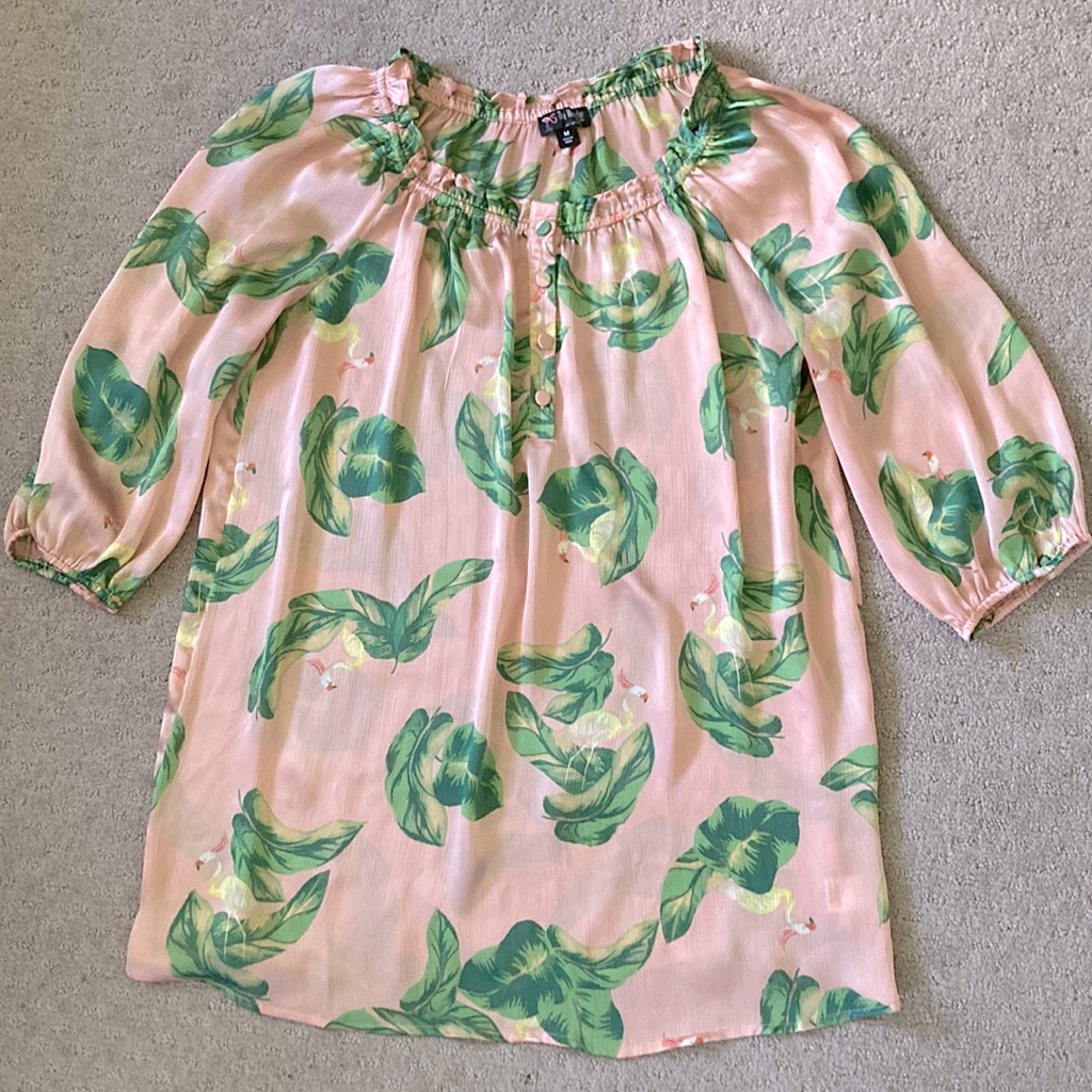 The Webster Miami X Target Pink Flamingo Blouse, Med.